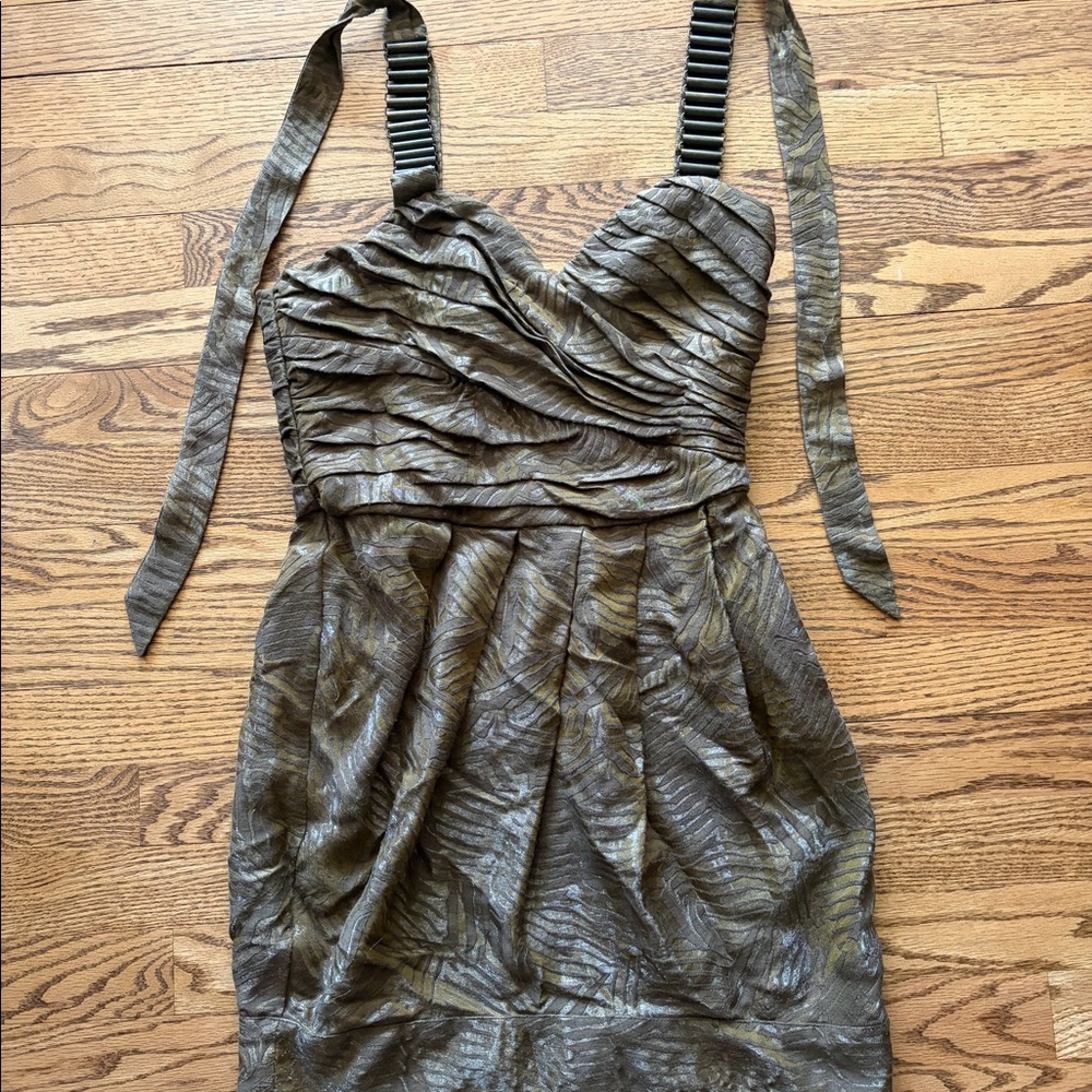 Bebe woman’s brown halter dress